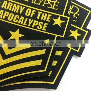 High Quality Apparel Accessory Cotton Woven Patch/ Eng Woven Labels for Garment thumbnail-3