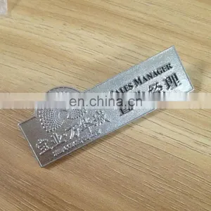 2016 Hot Sales Souvenir Reusable Metal Namebadge With Gold Safety Pin thumbnail-4