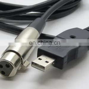 XLR Female to USB Male Microphone Mic Link Cable 3M 10FT thumbnail-2