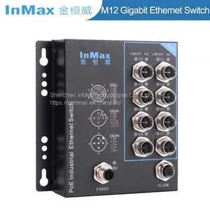 EN50155 InMax 48V X-code 8 Port M12 Railway Gigabit PoE Industrial Ethernet Switch thumbnail-2
