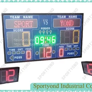 Wireless Electronic Digital Baketball Scoreboard and 24 Seconds Shot Clock thumbnail-1