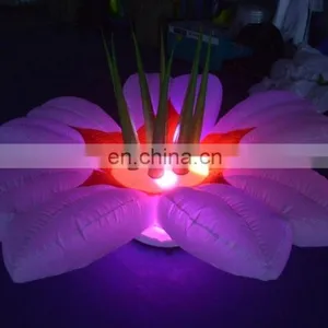 Cheap Stage Standing Decoration Night Party Props Blown Up Shape LED Lighted Inflatable Flower thumbnail-2
