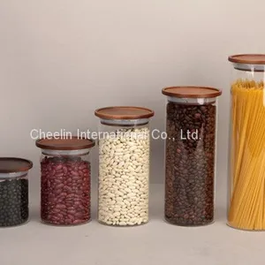 Round Shape Borosilicate Glass Jar Food Storage thumbnail-1