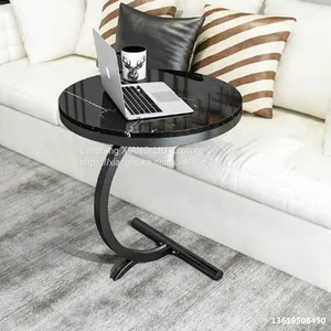 Black and White Round Coffee Table thumbnail-1