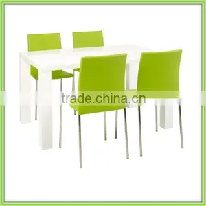 Rectange MDF Wood Dining Table White thumbnail-1