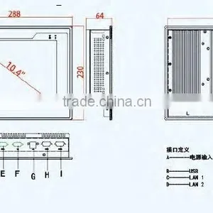 DT-P104-I Embedded Fanless I3/i5/i7 CPU 10.4" Touch Screen Panel pc Touch Screen All in One pc thumbnail-6