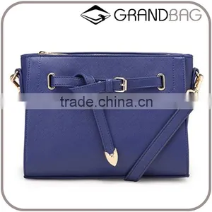 Saffiano Leather Ladies Messenger Bag Crossbody Bag With Detachable Shoulder Strip thumbnail-1