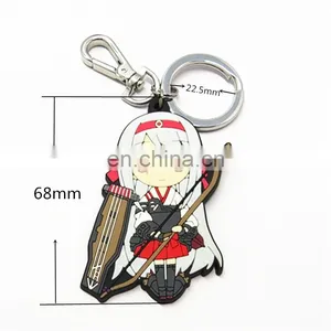 Cheap Beautiful Fashion Custom Designer Logo Souvenir Heart Cat Racing Key Chain New Product Metal Craft thumbnail-1