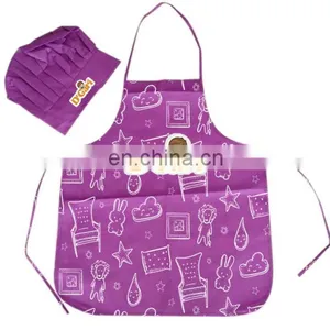 2021 Hot Sale Customized Restaurant Children Kids Drawing Little Cooks Maternity Apron With Custom Printing thumbnail-5