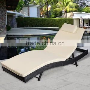 Adjustable Pool Chaise Lounge Chair Outdoor Patio Furniture thumbnail-1