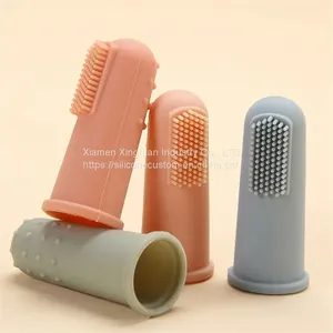 Baby Finger Toothbrush Soft Silicone Tooth Cleaning Baby Brush With Box thumbnail-1