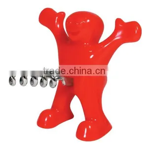 Creative Wine Accessories Red Men Bottle Opener, Corkscrew and Stopper thumbnail-5
