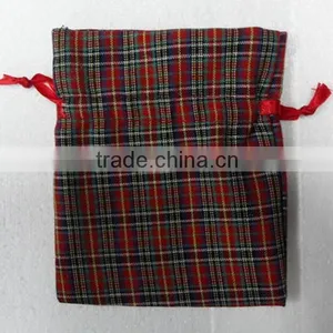 Orange Velvet Drawstring Present Pouch Printed With Dots and Nuts Bags for Packing Party Candy/festive Gifts thumbnail-6