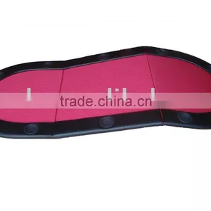 Red Padded Folding Poker Table Top thumbnail-1