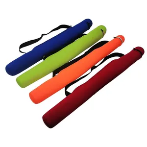 Custom Sling Shoulder Strap Solid Color Neoprene 6 Pack Cola Beer Can Cooler Tube thumbnail-1