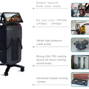 Titanium Diode Laser Hair Removal Beauty Equipment With Double Handles for Body and Face Hair Removal Laser Machine thumbnail-5