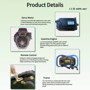Vigorun Remote Control Flail Mower MTSK1000 Interchangeable Forest Mulcher & Hammer Flail Attachment thumbnail-3