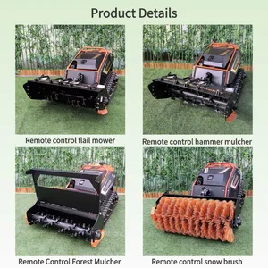Versatile Agricultural Robotic Gasoline Commercial Travel Speed 4Km Remotely Controlled Flail Mulcher thumbnail-2