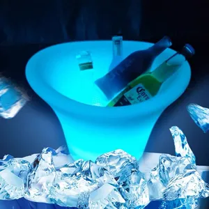 Fashionable Bar Accessory LED Light up Wine Ice Bucket Rechargeable Bar Wine Tray With Led Light Night Club Beverage Tubs thumbnail-1