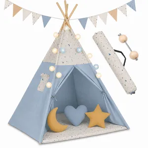 Teepee Tent for Kids, Foldable Play Tent for Girls & Boys, Cozy Warm Reading Nook & Room Decor thumbnail-1