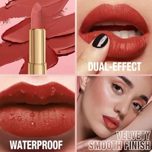 12-Color Velvet Matte Lipstick – Long-Lasting, Waterproof, Smudge-Proof, Non-Transfer, Low-Saturation Lip Glaze thumbnail-4