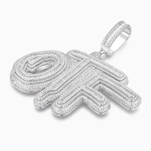 Shining Star Jewelry Micro Pave 5A Cubic Zirconia Letter OTF Pendant Necklace thumbnail-1