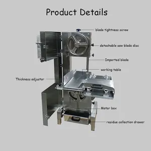 QDMECH Commercial Electric Bone Saw Machine Stainless Steel Meat Cutting Machine With Imported Sharp Blade thumbnail-5