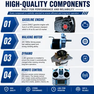 Vigorun Gasoline Lawn Mower 224cc Self Propelled Lawn Mower Grass Cutting Robot Grass Trimmer thumbnail-2