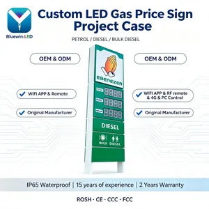 Custom LED Gas Price Board 8.88 88.88 888.88 Formats Install Gas Station thumbnail-3