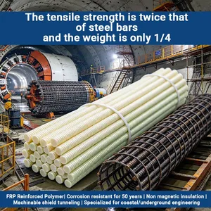 Long Lifespan GFRP Fiberglass Rebar High Tensile Anti-aging Composite Rebar for Bridge Tunnel Engineering