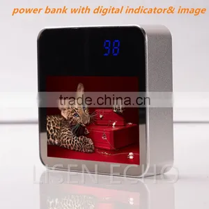 Mirror Power Bank Polymer Cell 6600mah With Digital Indicator and Clear Advertising thumbnail-1