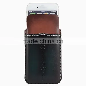 Fading Color Genuine Leather Mobile Phone Tube for IPhone 6/6plus for Women/Lady thumbnail-3