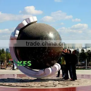 Stainless Steel Square Put Large Ball Sculpture thumbnail-1
