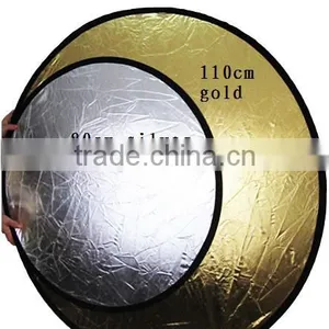 ET-80 Silver&gold 80cm 2 in 1 Foldable Photo Studio Reflector Board Mini Flash Reflector thumbnail-1