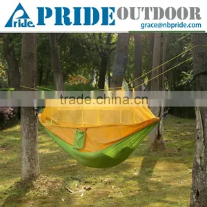 Nylon Fabric Travel Portable Camping Folding Swinging Outdoor Hammocks With Mosquito Netting Quality Choice thumbnail-1