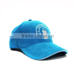 2016 Unstructured High Quality Custom Logo 6 Panel Corduroy Embroidery Curved Hats Corduroy Baseball Caps thumbnail-3