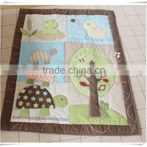 Tree and Turtle Baby Boys Bedding Set Crib Bedding Set Tree Pattern Bedding Sets From Professional Manufacturer thumbnail-5