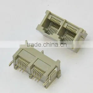 Top Entry 1*2 Port RJ45 Modular PCB Jack thumbnail-1