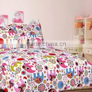 Cartoon Printed Bed Sheets 3pcs Bedspread Kids 100% Cotton Chirldren Quilts thumbnail-1