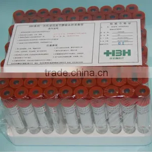 Glass PET 13*75mm 13*100mm Vacuum Blood Collection Plain Tube thumbnail-1