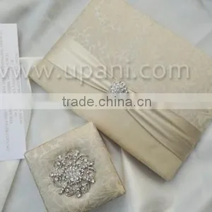 Ivory Silk WEDDING Invitation Card thumbnail-3