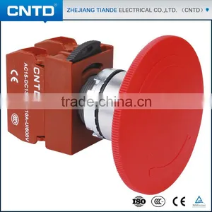 CNTD Stock Available Red/Green/Blue/Yellow Color Optional 22mm Mounting Hole Emergency Stop Switch 60mm Head Diameter (C2PNR6) thumbnail-1