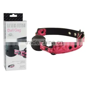 Wholesale Ball Gag Adjustable Leather Mouth Balls ,woman Knitted Strip Gag by Polyste thumbnail-5