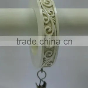 Decorative Design Drapery Rings With Clips, High Quality 1-1/4" & 1-1/2" Curtain Rod Rings thumbnail-3