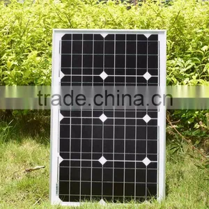 40W Mono Tempered Glass Laminated Solar Panel PV Solar Modules thumbnail-1