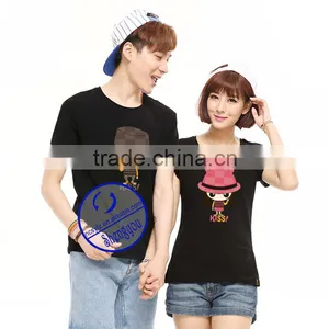 Fashion Design Printed Love Couple t Shirts for Women and Men thumbnail-2
