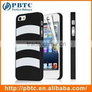 Set Screen Protector And Case For Iphone 5 , Hard Plastic Colorful Stripes Protective Cover Case thumbnail-6