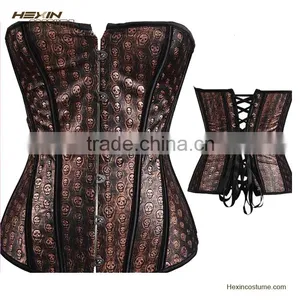 New Fashion Sexy Mature Skull Ladies Steampunk Corset For Fat thumbnail-1
