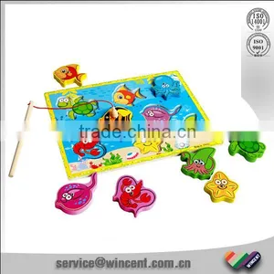 Educational Wooden Board Magnetic Fishing Puzzle Toys for Children thumbnail-1