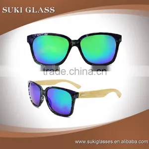 Plastic Classic Sunglasses Wooden Arms Trendy Glasses thumbnail-1
